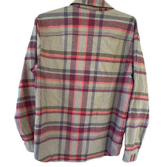 Columbia Mens Plaid Long Sleeve Button-Up Shirt L Green & Red - Picture 2 of 10